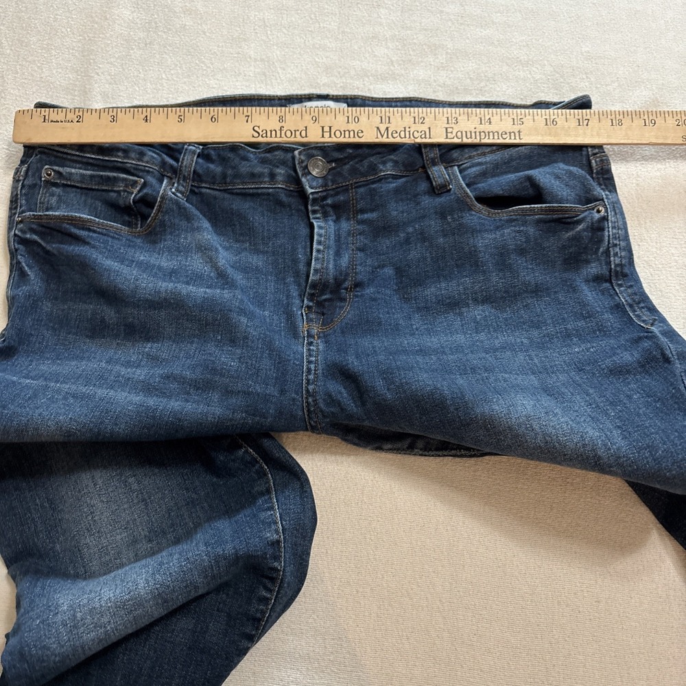 Kenzie Jeans‎ Dark Wash Skinny Crop Fray Hem Ankle Women's Size 14/32 - Picture 6 of 8